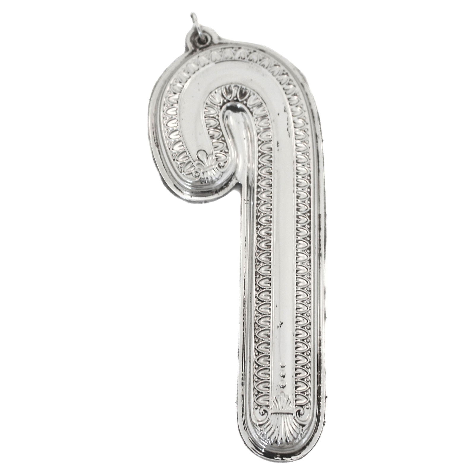Sterling Christmas Candy Cane Ornament: Sterling Christmas Candy Cane Ornament Creator: Wallace Silversmiths (Manufacturer) Dimensions: Height: 4.5 in (11.43 cm)Diameter: 4.5 in (11.43 cm) Materials and Techniques: Sterling Silver Place of