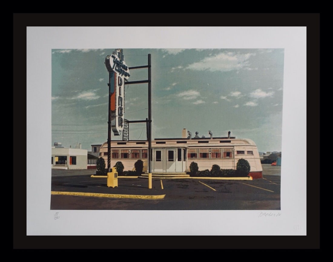 John Baeder Yankee Clipper Hand Signed & Numbered ART: John Baeder Yankee Clipper Hand Signed & Numbered ART Artist: John Baeder Style: Realism Material: Serigraph & Silkscreen Theme: Art Type: Print Features: Signed Numbered Subject: diner Signed: Signed