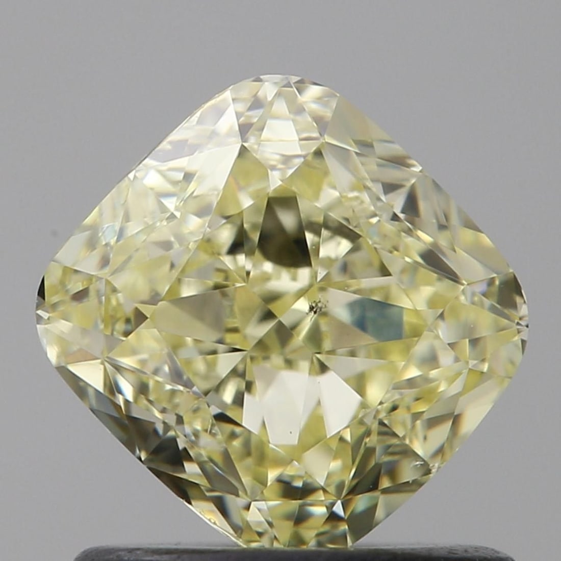 Ideal Natural Loose Diamond - Cushion 1.02ct Fancy Light Yellow: Ideal Natural Loose Diamond - Cushion 1.02ct Fancy Light Yellow Ideal Cut: Yes Source: Natural Shape: Cushion Carats: 1.02 Color: Fancy Light Yellow Clarity: SI1 Certification: GIA The MYNT Guarantee: