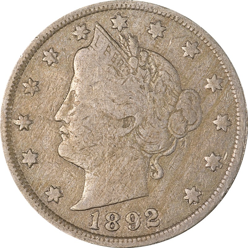 1892 Liberty V Nickel: 1892 Liberty V Nickel Certification: Uncertified Circulated/Uncirculated: Circulated Composition: Nickel Year: 1892 Pre-Owned The MYNT Guarantee: All items in this auction are guaranteed to be 100% au