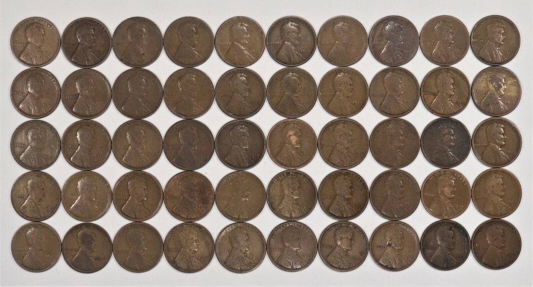 1919 D LINCOLN WHEAT CENT PENNY 1C AVERAGE CIRCULATED 2 ROLLS = 100 COINS: 1919 D LINCOLN WHEAT CENT PENNY 1C AVERAGE CIRCULATED 2 ROLLS = 100 COINS Coin: Lincoln Wheat Penny Denomination: 1C Modified Item: No Certification: Uncertified Mint Location: Denver Grade: Ungraded 