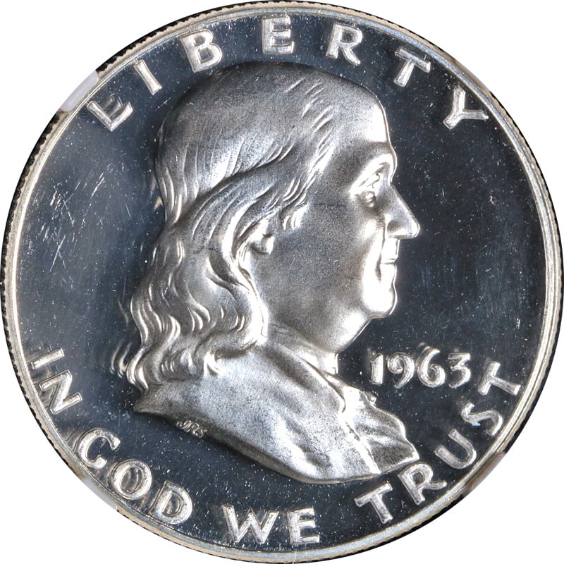 1963-P Franklin Half Dollar Proof NGC PF66 Cameo Blazing White Gem STOCK: 1963-P Franklin Half Dollar Proof NGC PF66 Cameo Blazing White Gem STOCK Certification: NGC Circulated/Uncirculated: Uncirculated Grade: PF66 Composition: Silver Certification Number: 4811568-006 Year