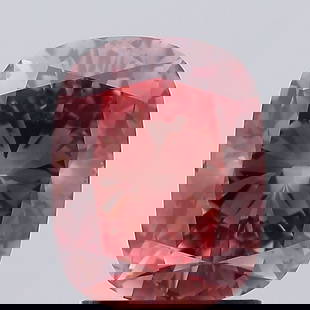 Loose Diamond - Cushion 2.11ct Fancy Vivid Brownish Pink: Loose Diamond - Cushion 2.11ct Fancy Vivid Brownish Pink Source: This is a real non-mined Diamond that has been grown in a lab Shape: Cushion Carats: 2.11 Color: Fancy Vivid Brownish Pink Clarity: VS1
