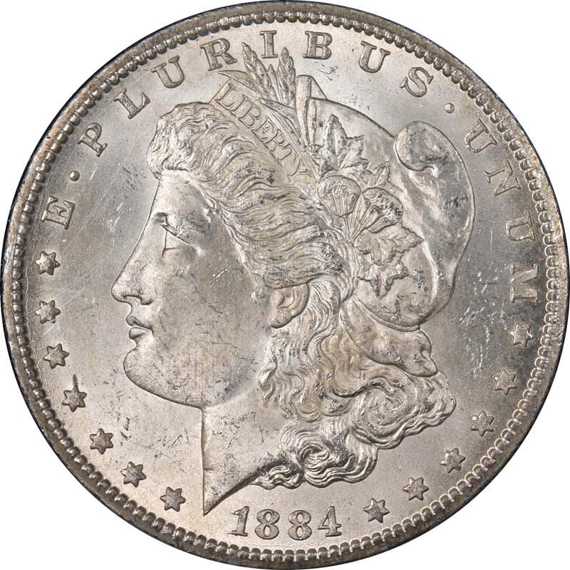1884-CC GSA Morgan Silver Dollar PCGS MS64: 1884-CC GSA Morgan Silver Dollar PCGS MS64 Certification: PCGS Circulated/Uncirculated: Uncirculated Composition: Silver Mint Location: Carson City Grade: MS64 Certification Number: 518872.64/33880301