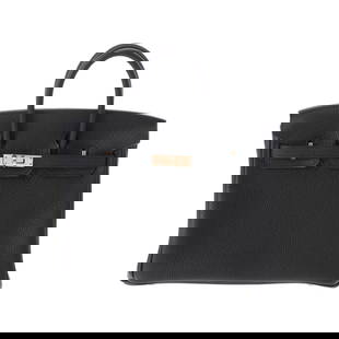 HERMES Hermes Birkin 25 Black Rose B Engraved (around 2023) Ladies Togo Handbag: HERMES Hermes Birkin 25 Black Rose B Engraved (around 2023) Ladies Togo Handbag Brand: Hermes Line: Birkin Type: Handbag Material: Togo leather Togo leather: Color: Black Closure: Turn lock Gender: Me