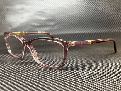VERSACE VE3186 5279 Transparent Violet Womens Eyeglasses 54 mm: VERSACE VE3186 5279 Transparent Violet Womens Eyeglasses 54 mm Frame Color: Beige Type: Eyeglasses New The Mynt Guarantee: All items in this auction are guaranteed to be 100% authentic. At Your Servic