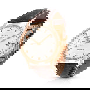 Zenith Elite 17/62.1125.680 Mens Watch in 18kt Rose Gold: Zenith Elite 17/62.1125.680 Mens Watch in 18kt Rose Gold Crystal: Sapphire Bezel Type: Plain Case Height (Mm): 8.00 Clasp/Buckle Type: Butterfly Case Size: 37 Style: Luxury: Sport Styles Gender: Men's