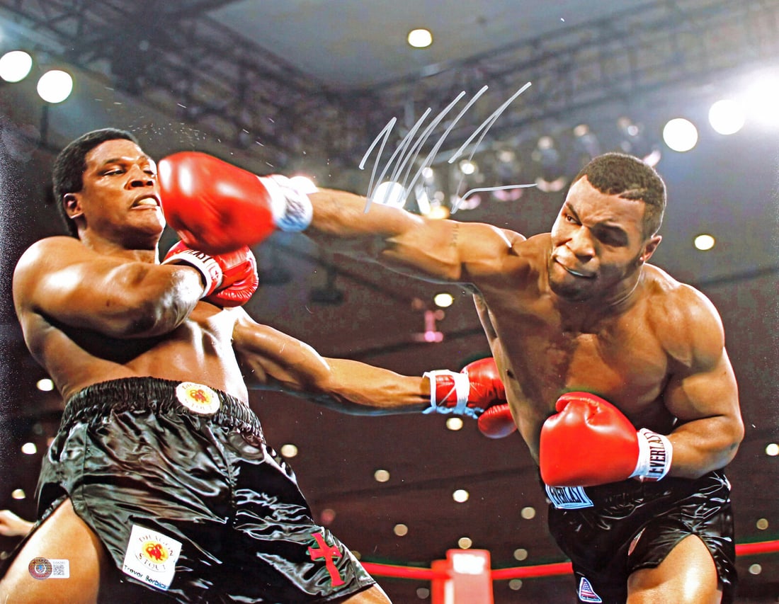 Mike Tyson Signed 16x20 Vs Trevor Berbick Photo Autographed BAS: Mike Tyson Signed 16x20 Vs Trevor Berbick Photo Autographed BAS Sport: Boxing Product: Photo Original/Reprint: Original Player: Mike Tyson Autograph Authentication: Beckett Product Coa: Beckett Produc