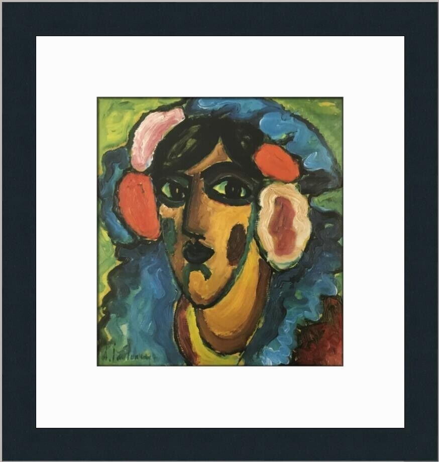 Alexej Jawlensky Spanish Princess Custom Framed Print: Alexej Jawlensky Spanish Princess Custom Framed Print Unit Of Sale: Single-Piece Work Artist: Alexej Jawlensky Size: Medium (up to 36in.) Item Length: 14 in Region Of Origin: United States Framing: Ma