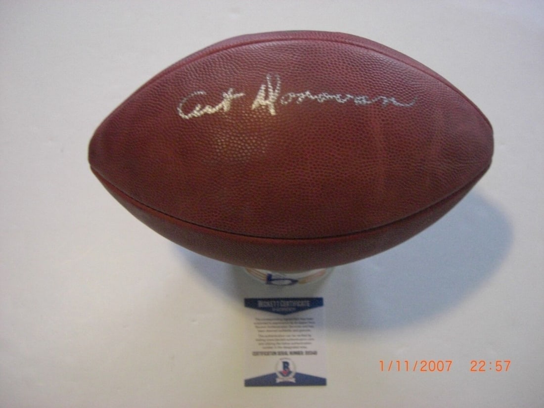 ART DONOVAN BALTIMORE COLTS HOF BECKETT/COA SIGNED OFFICIAL GAME FOOTBALL: ART DONOVAN BALTIMORE COLTS HOF BECKETT/COA SIGNED OFFICIAL GAME FOOTBALL Sport: Football-NFL Product: Ball Original/Reprint: Original Autograph Type: Collectible Autographs Pre-Owned PLEASE NOTE: Fra