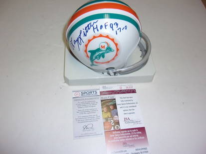 LARRY LITTLE MIAMI DOLPHINS HOF 93 17-0 LAST ONE JSA/COA SIGNED MINI HELMET: LARRY LITTLE MIAMI DOLPHINS HOF 93 17-0 LAST ONE JSA/COA SIGNED MINI HELMET Product: Helmet Product Type: Mini Helmet Autograph Type: Authentic Original Sport: Football-NFL Original/Reprint: Original