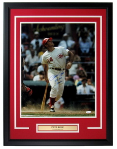 Cincinnati Reds Pete Rose Autographed Signed Custom Stat Jersey Jsa Coa