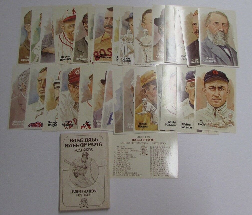 1980 Perez-Steele First Series Complete Set 30 Cards w/Box Ruth Gehrig Cobb: 1980 Perez-Steele First Series Complete Set 30 Cards w/Box Ruth Gehrig Cobb Sport: Baseball Pre-Owned PLEASE NOTE: Framed Large or heavy Items do not have shipping costs included. The exact shipping c