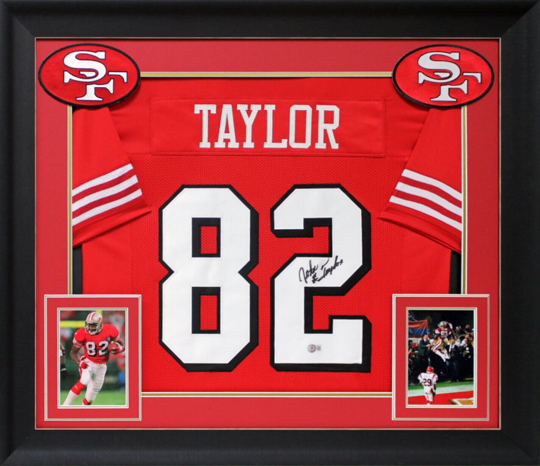 49ers John Taylor Signed Red Pro Style Framed Jersey Autographed BAS: 49ers John Taylor Signed Red Pro Style Framed Jersey Autographed BAS Sport: Football Product: Jersey Original/Reprint: Original Player: John Taylor Team: San Francisco 49ers Autograph Authentication:
