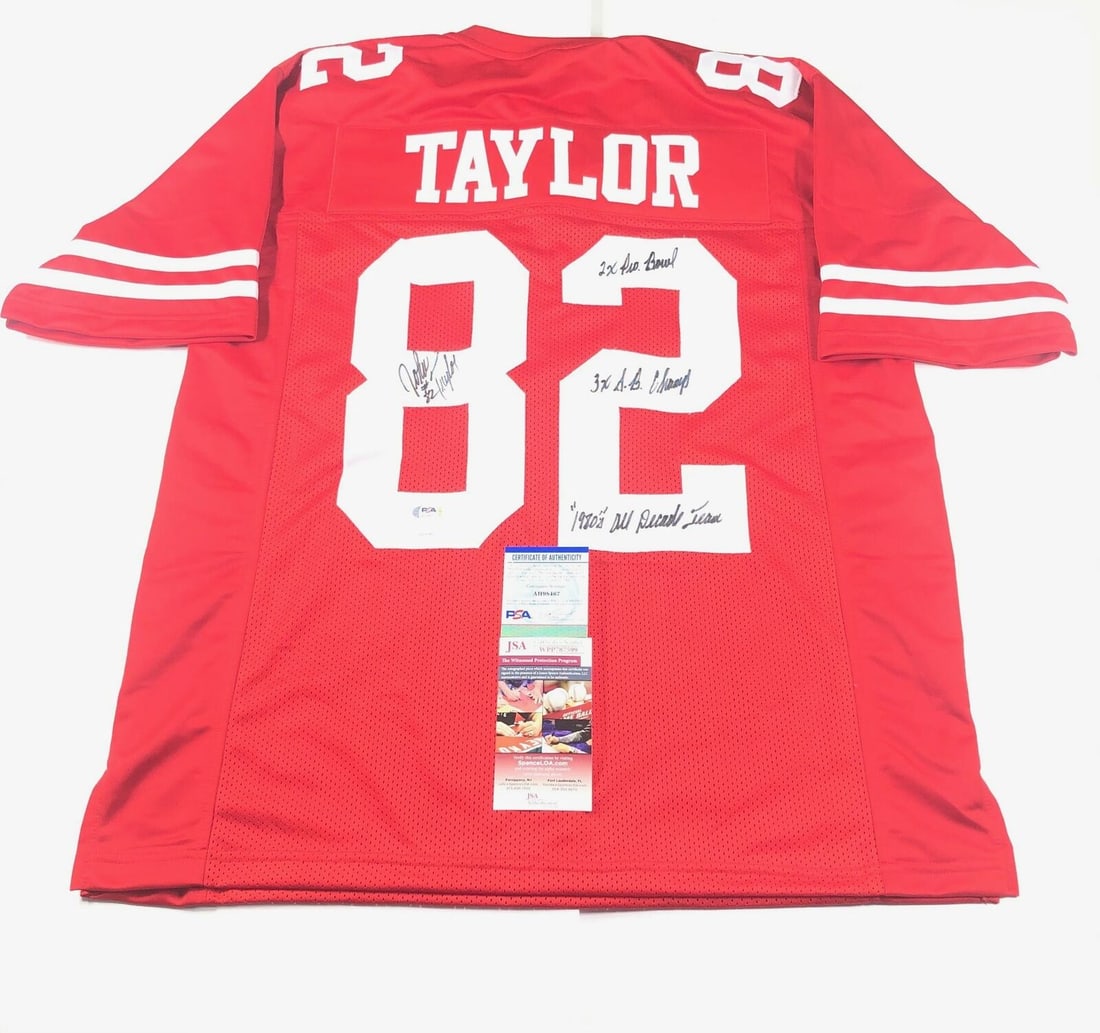 John Taylor Signed Jersey PSA/DNA JSA San Francisco 49ers Autographed: John Taylor Signed Jersey PSA/DNA JSA San Francisco 49ers Autographed Player: John Taylor Original/Reprint: Original Sport: Football-NFL Team: San Francisco 49ers Product: Jersey Autograph Authenticat
