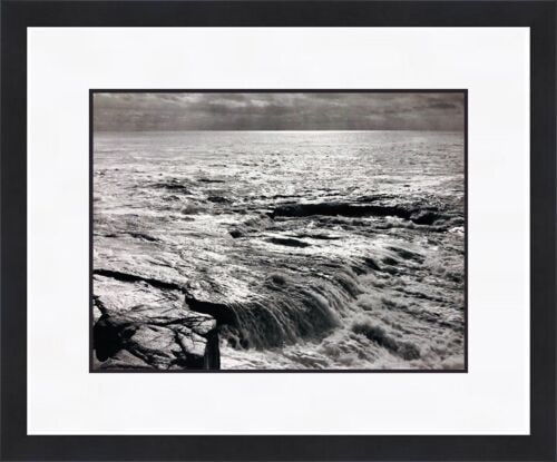 Ansel Adams - The Atlantic Schoodic Point Custom Gallery Framed: Ansel Adams - The Atlantic Schoodic Point Custom Gallery Framed Features: Framed Matted Region Of Origin: United States Item Width: 16 in Title: The Atlantic Schoodic Point Production Technique: Litho