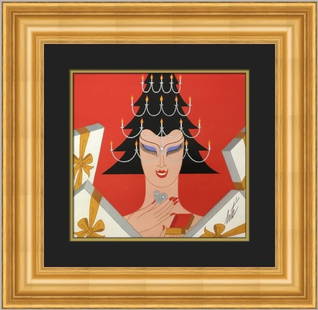 Erte Christmas Gouache Custom Framed Print: Erte Christmas Gouache Custom Framed Print Artist: Erte Unit Of Sale: Single Piece Size: Medium Item Length: 22 in Region Of Origin: usa Framing: Matted & Framed Personalize: No Year Of Production: 19