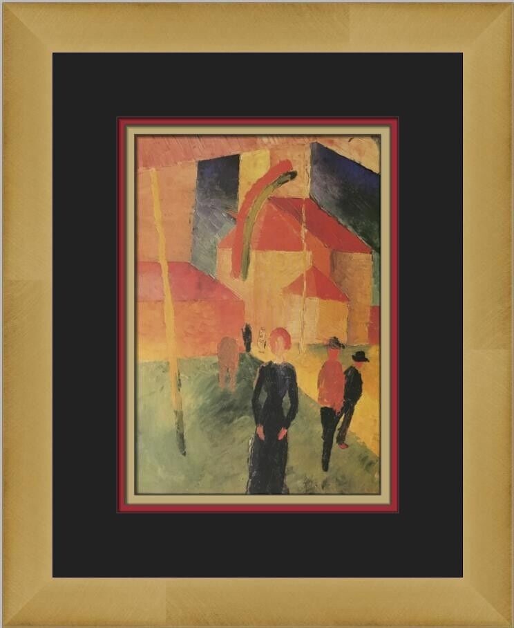 August Macke Church with Flags Custom Framed Print: August Macke Church with Flags Custom Framed Print Unit Of Sale: Single-Piece Work Artist: August Macke Size: Medium Item Length: 12 in Region Of Origin: united states Framing: Matted & Framed Persona