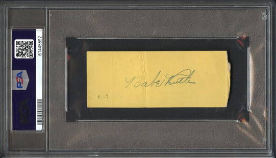 Babe Ruth Signed 1926 Home Run #346 Original Ticket PSA DNA New York Yankees: Babe Ruth Signed 1926 Home Run #346 Original Ticket PSA DNA New York Yankees Sport: Baseball-MLB Player: Babe Ruth Autograph Authentication: Professional Sports Authenticator (PSA) Original/Reprint: O