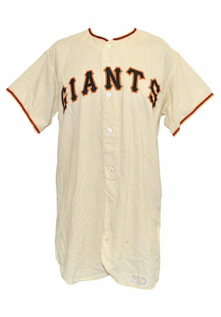 Willie Mays Autographed and Framed Black Giants Jersey