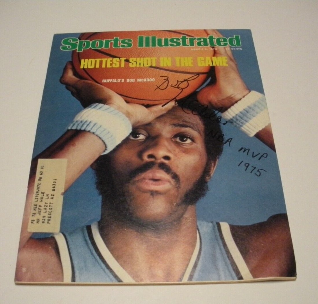 BOB MCADOO BUFFALO BRAVES HOF NBA MVP 75 LAST 1 W/COA SIGNED SPORTS ILLUSTRATED: BOB MCADOO BUFFALO BRAVES HOF NBA MVP 75 LAST 1 W/COA SIGNED SPORTS ILLUSTRATED Sport: Basketball-NBA Original/Reprint: Original Product: Magazine Pre-Owned PLEASE NOTE: Framed Large or heavy Items do
