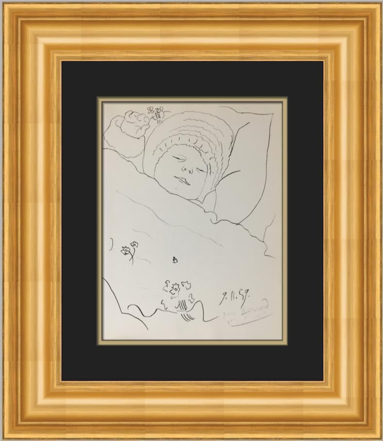 Pablo Picasso Bernard Picasso Custom Framed Print: Pablo Picasso Bernard Picasso Custom Framed Print Size: Medium Region Of Origin: United States Artist: Pablo Picasso Production Technique: Offset Lithograph Framing: Matted & Framed Style: Abstract Cu