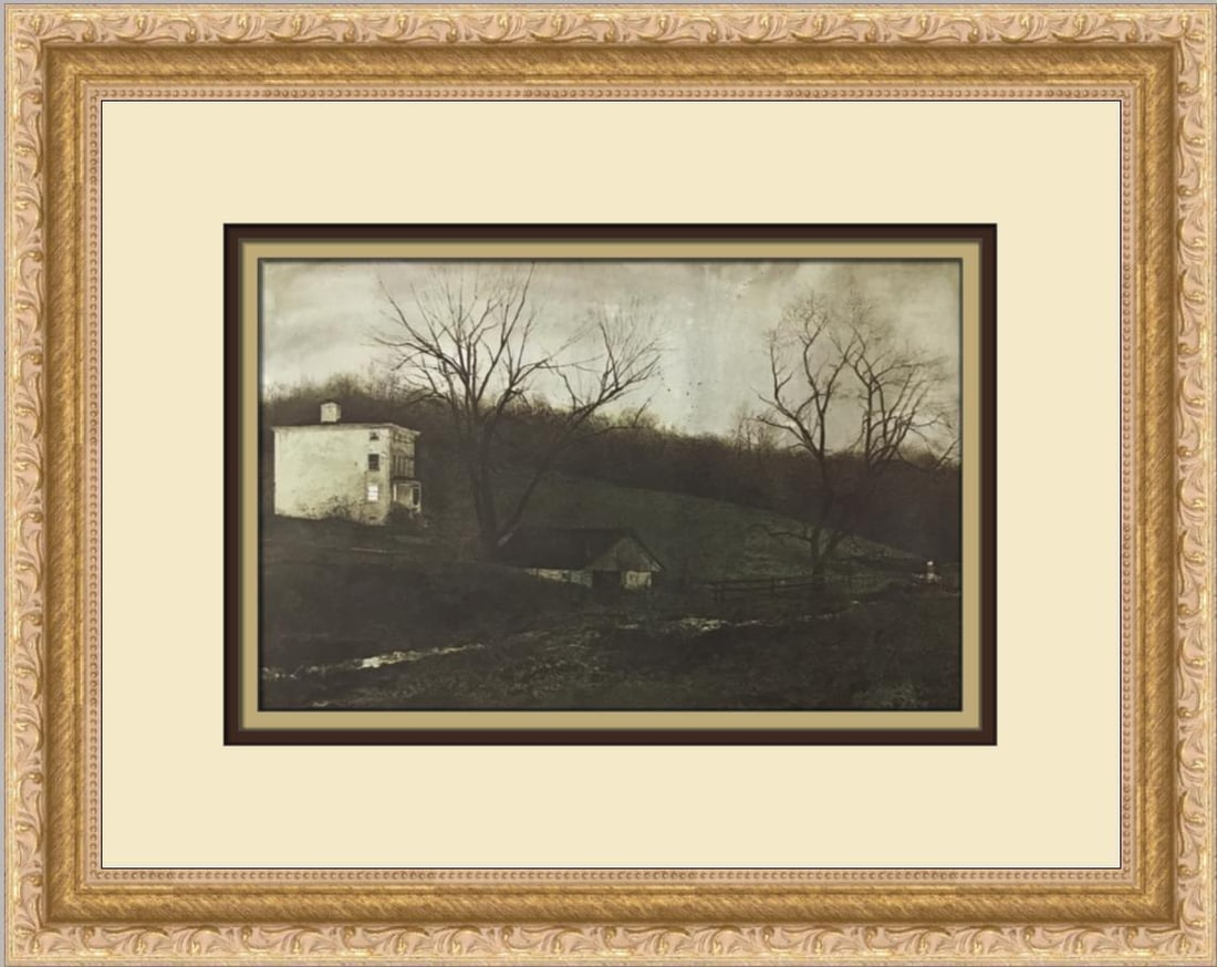 Andrew Wyeth Evening At Kuerners Custom Framed Print: Andrew Wyeth Evening At Kuerners Custom Framed Print Size: Medium (up to 36in.) Region Of Origin: United States Artist: Andrew Wyeth Production Technique: Lithography Framing: Matted & Framed Style: R