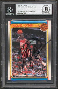 Bulls Michael Jordan Signed 1988 Fleer #120 Card BAS Slabbed: Bulls Michael Jordan Signed 1988 Fleer #120 Card BAS Slabbed Sport: Basketball-NBA League: NBA Team: Chicago Bulls Graded: No Product Coa: Beckett Product Signed By Name: Michael Jordan Pre-Owned PLEA