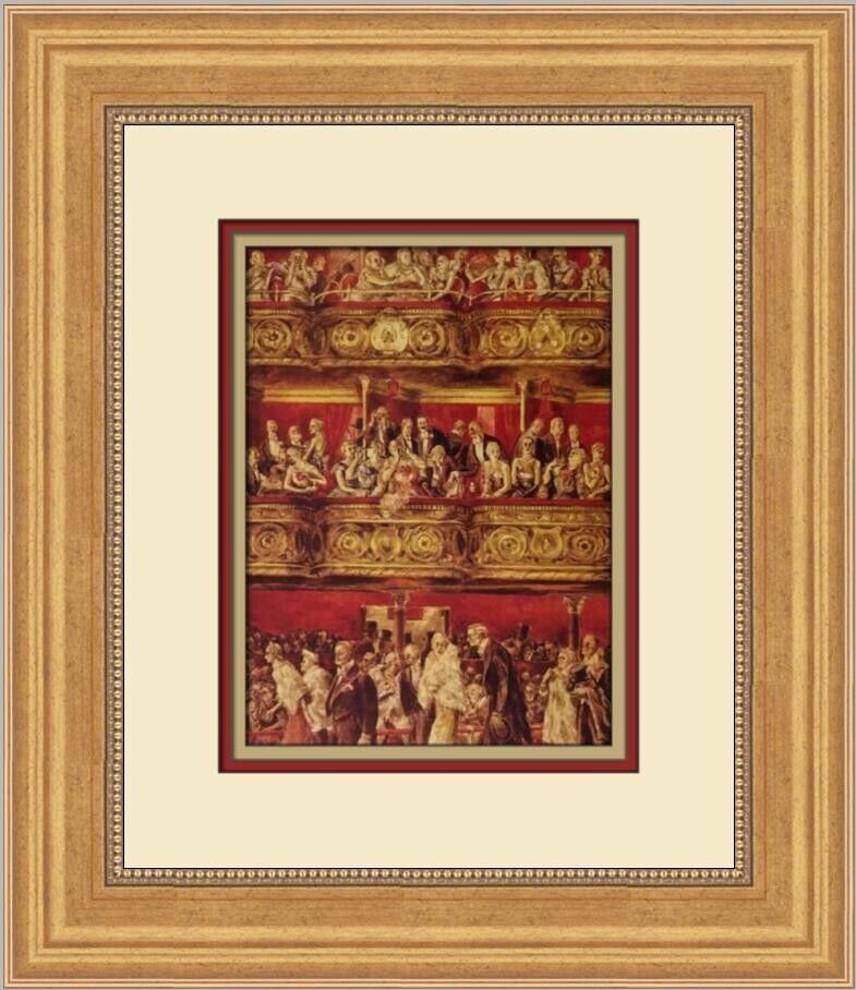 Reginald Marsh Monday Night at the Opera Custom Framed Print: Reginald Marsh Monday Night at the Opera Custom Framed Print Unit Of Sale: Single Piece Artist: Reginald Marsh Size: Medium Custom Bundle: No Item Length: 14 in Region Of Origin: United States Framing