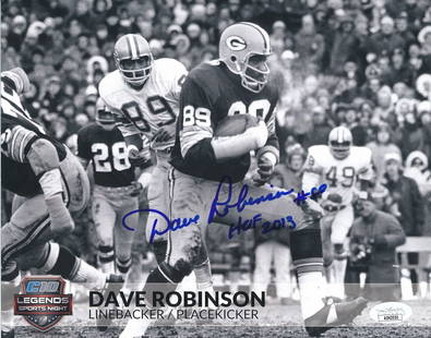 Dave Robinson HOF Autographed/Inscribed 8x10 Photo Green Bay Packers JSA: Dave Robinson HOF Autographed/Inscribed 8x10 Photo Green Bay Packers JSA Sport: Football Product: Photo Original/Reprint: Original Team: Green Bay Packers Autograph Authentication: JSA League: NFL Pre