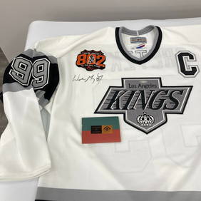 1990's Wayne Gretzky Signed Game Issued Los Angeles Kings