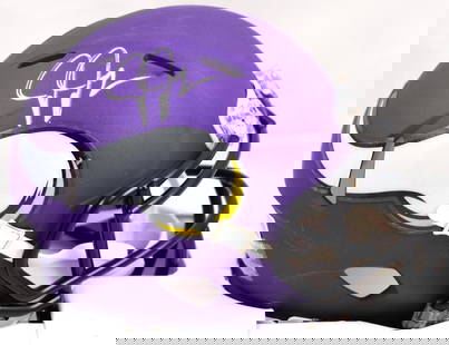 Justin Jefferson Signed Vikings Speed Mini Helmet - Beckett W Hologram *Silver: Justin Jefferson Signed Vikings Speed Mini Helmet - Beckett W Hologram *Silver Sport: Football-NFL Product: Helmet Original/Reprint: Original Player: Justin Jefferson Team: Minnesota Vikings Autograph