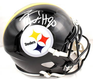 TJ Watt Autographed Pittsburgh Steelers F/S Speed Helmet-Beckett W Holo *Silver: TJ Watt Autographed Pittsburgh Steelers F/S Speed Helmet-Beckett W Holo *Silver Sport: Football-NFL Original/Reprint: Original Player: TJ Watt Team: Pittsburgh Steelers Autograph Authentication: Becke