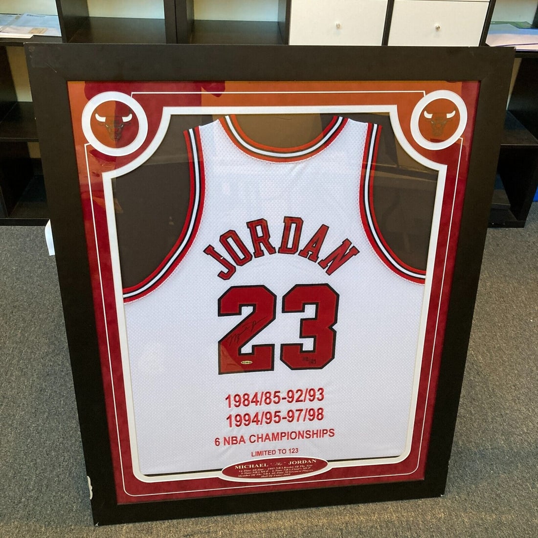 Michael Jordan Framed Signed UNC Jersey UDA Autographed UpperDeck