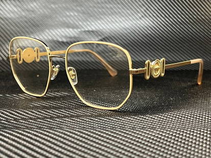 VERSACE VE1283 1476 Beige/Pale Gold Square 56 mm Womens Eyeglasses: VERSACE VE1283 1476 Beige/Pale Gold Square 56 mm Womens Eyeglasses Frame Color: Gold Style: Square Type: Eyeglasses New The Mynt Guarantee: All items in this auction are guaranteed to be 100% authenti
