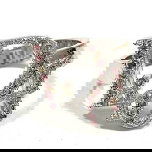 Christian Dior Dior Logo Rhinestone Silver Brand Accessory Ring Women's: Christian Dior Dior Logo Rhinestone Silver Brand Accessory Ring Women's Brand: Christian Dior Type: Band ring Gender: Women Color: Silver Material: Metal Stone: Rhinestone US Size: 4.5-5 Condition: Us