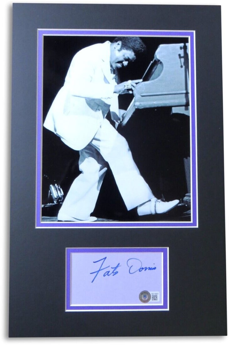 Fats Domino Signed Autographed Matted 8X10 Cut Legendary Singer BAS: Fats Domino Signed Autographed Matted 8X10 Cut Legendary Singer BAS Industry: Music Object Type: Photograph Original/Reproduction: Original Autograph Authentication: Beckett Authentication Player: Fat