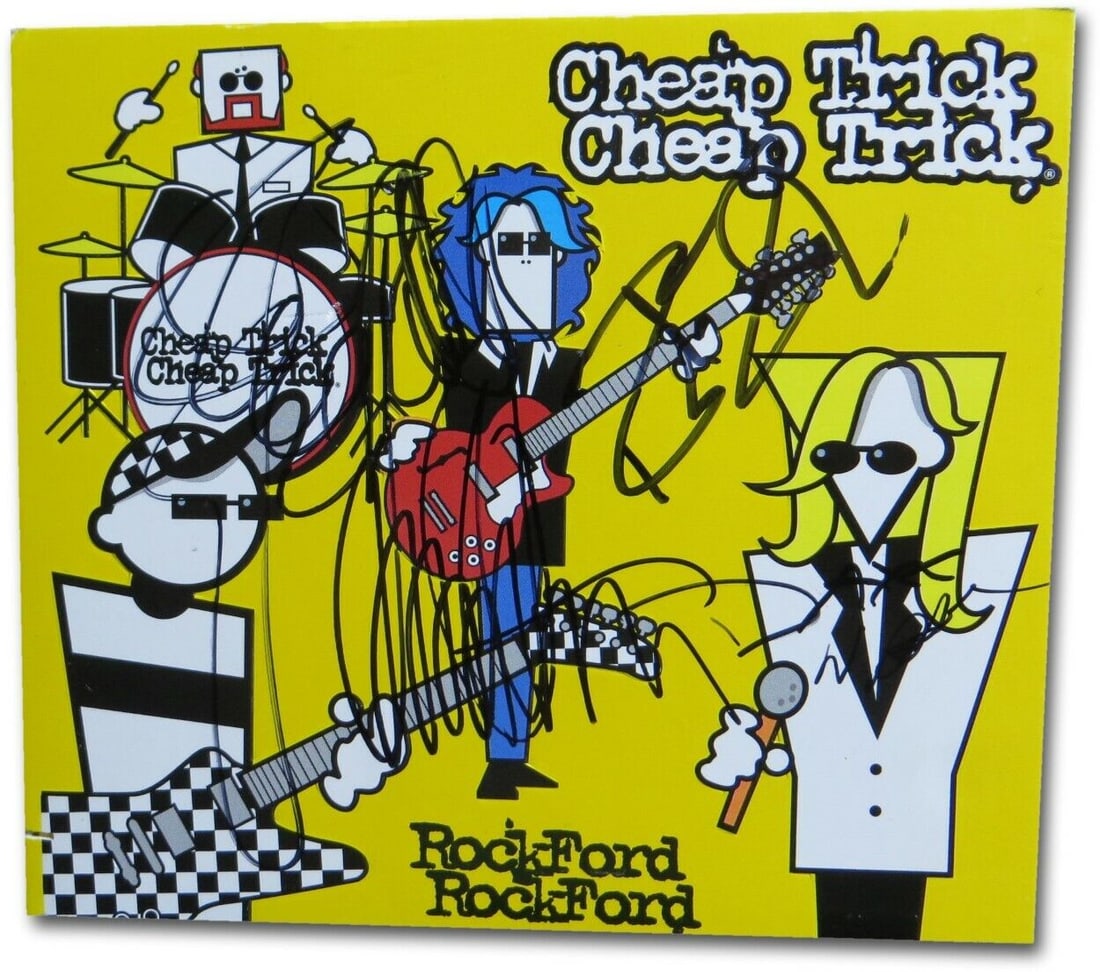 Cheap Trick Band Signed Autographed CD Cover Rockford JSA: Cheap Trick Band Signed Autographed CD Cover Rockford JSA Industry: Music Object Type: CD & Booklet Original/Reproduction: Original Autograph Authentication: James Spence (JSA) Player: Robin Zander Pr