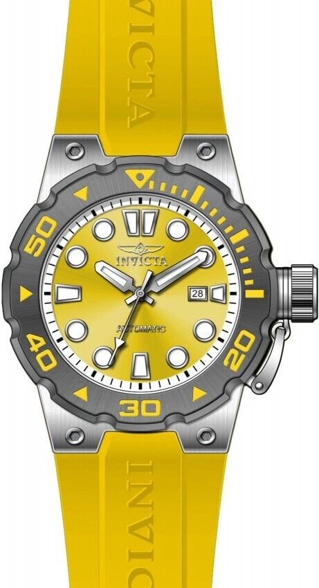 Invicta Pro Diver Zager Exclusive Automatic Watch 51mm Model 23503 NEW: Invicta Pro Diver Zager Exclusive Automatic Watch 51mm Model 23503 NEW Brand: Invicta Department: Men Type: Wristwatch Movement: Mechanical (Automatic) Band Color: Yellow Customized: No Dial Color: Ye