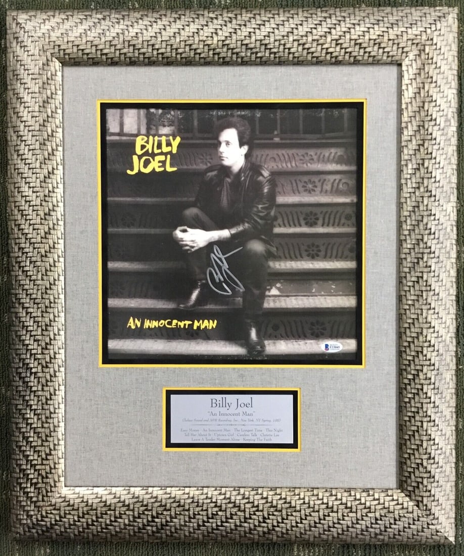 Billy Joel An Innocent Man Signed Record Album Cover Custom Framed Beckett: Billy Joel An Innocent Man Signed Record Album Cover Custom Framed Beckett Industry: Music Signed: Yes Autograph Authentication: Beckett Object Type: Photograph Original/Reproduction: Original Pre-Own