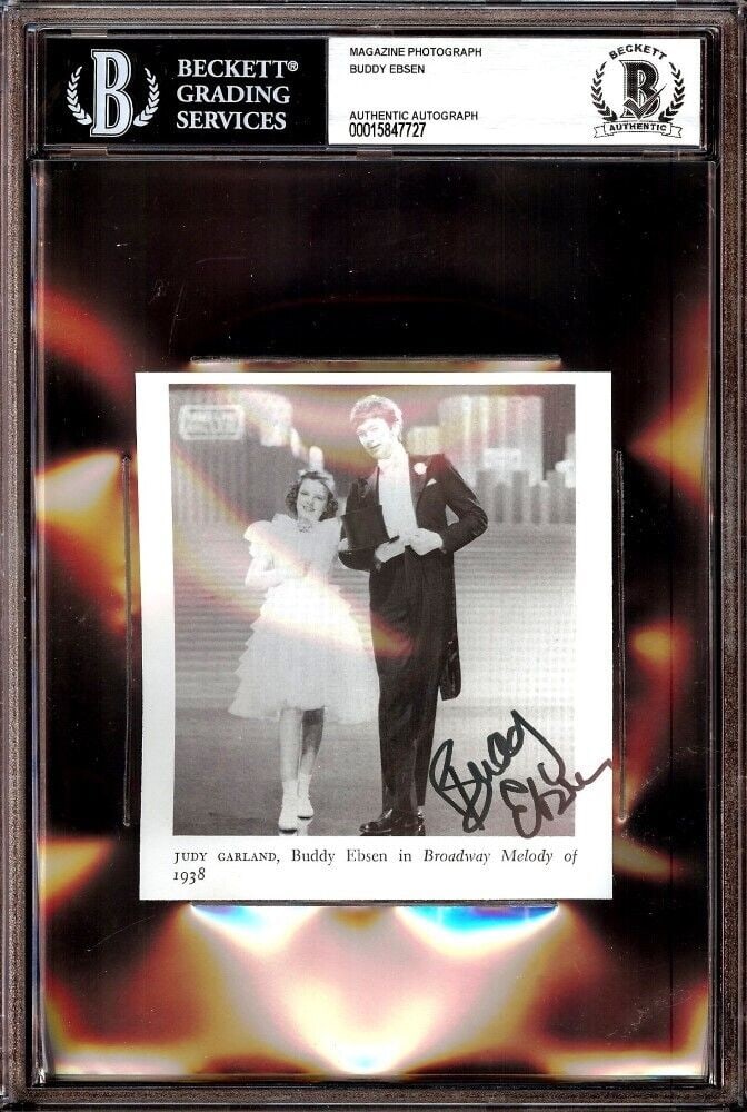 Buddy Ebsen Signed Autographed Magazine Photo Wizard of Oz w/Garland BAS: Buddy Ebsen Signed Autographed Magazine Photo Wizard of Oz w/Garland BAS Industry: Movies Object Type: Photograph Original/Reproduction: Original Autograph Authentication: Beckett Authentication Playe