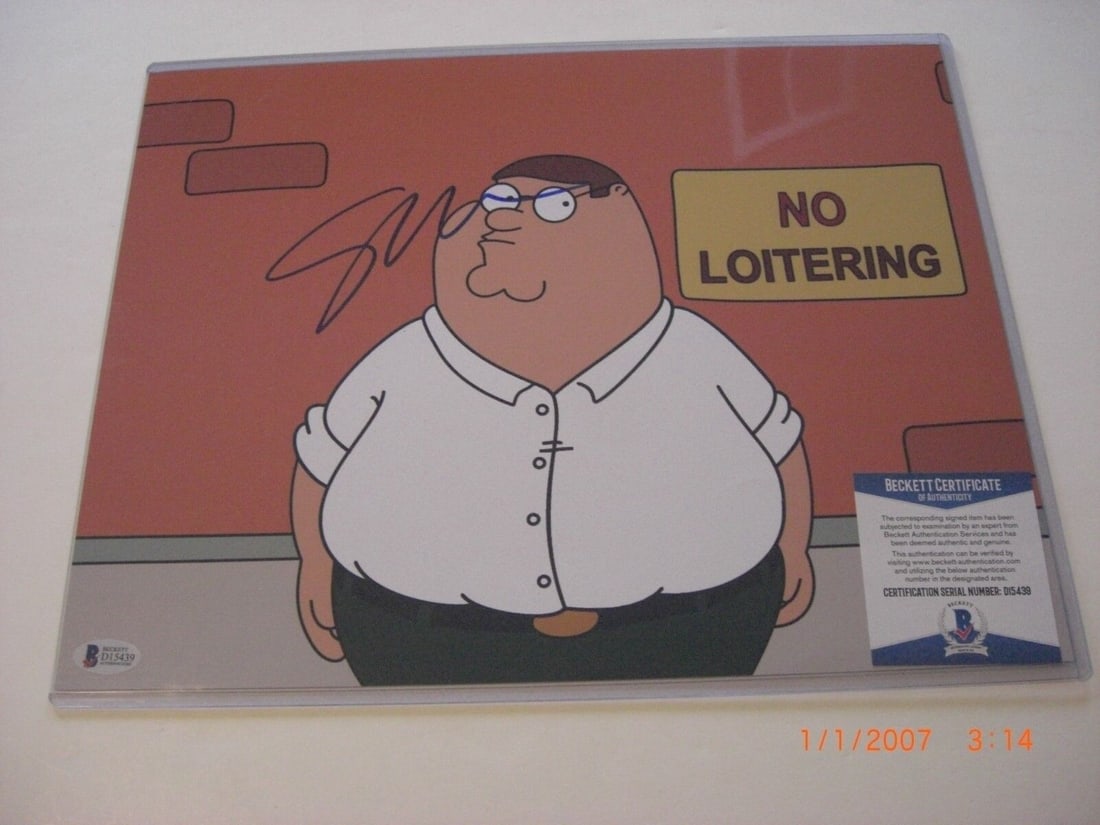 SETH MACFARLANE TED 2 FAMILY GUY PRODUCER BECKETT/COA SIGNED 11X14 PHOTO: SETH MACFARLANE TED 2 FAMILY GUY PRODUCER BECKETT/COA SIGNED 11X14 PHOTO Object Type: Photo Industry: Television Original/Reproduction: Original Pre-Owned PLEASE NOTE: Framed Large or heavy Items do n