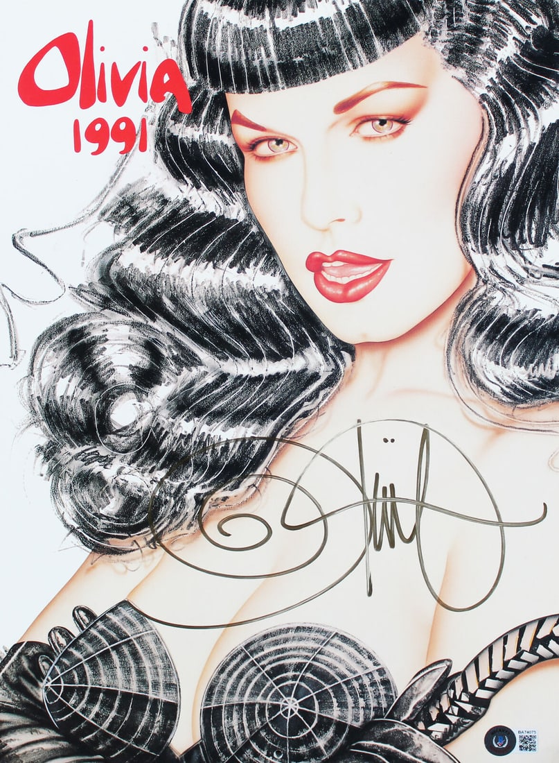 Olivia De Berardinis Signed 1991 Pin-Up Art Calendar BAS #BA74075: Olivia De Berardinis Signed 1991 Pin-Up Art Calendar BAS #BA74075 Industry: Movies Original/Reproduction: Original Autograph Authentication: Beckett Product Coa: Beckett Product Signed By Name: Olivia