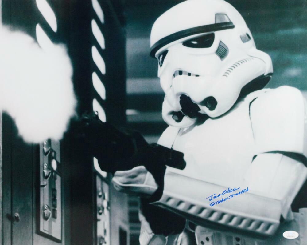 Joe Gibson Autographed Firing Gun 16x20 Photo w/ Stormtrooper - JSA *Blue: Joe Gibson Autographed Firing Gun 16x20 Photo w/ Stormtrooper - JSA *Blue Industry: Movies Object Type: Photograph Original/Reproduction: Original Signed By: Joe Gibson Autograph Authentication: James