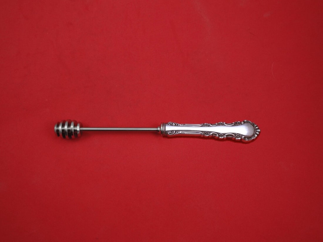 Georgian Rose by Reed and Barton Sterling Silver Honey Dipper HH WS Custom: Georgian Rose by Reed and Barton Sterling Silver Honey Dipper HH WS Custom Georgian rose by reed & barton sterling silver hollow handle with with stainless implement honey dipper 8 5/8, custom made, i