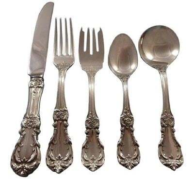 Burgundy by Reed & Barton Sterling Silver Flatware Set for 12 Service 60 pieces: Burgundy by Reed & Barton Sterling Silver Flatware Set for 12 Service 60 pieces Inspired by the french renaissance, the burgundy sterling silver flatware pattern from reed & barton is decorated with m