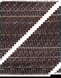 710" x 106" Handmade Contemporary Moroccan Wool Rug: 7'10" x 10'6" Handmade Contemporary Moroccan Wool Rug Free continental US Shipping Size in Feet: Width:8 X Length:10.5 Size in Inches: Width:96 X Length:126 Rug Type: Moroccan Handmade Rugs Colors: Br