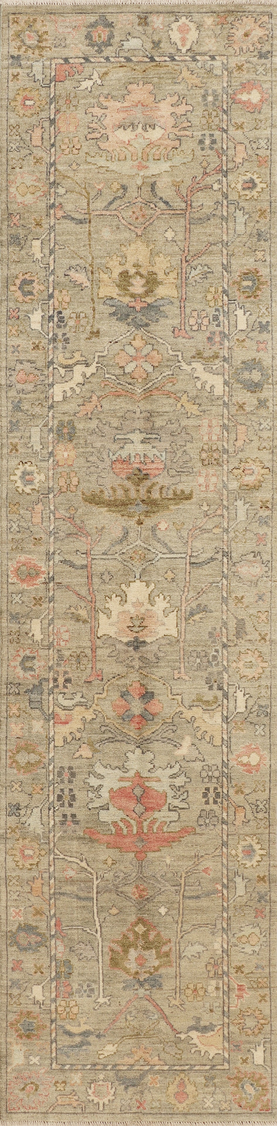 3 x 12 Oushak Rug Fine Wool Quality Runner SAGE GREEN: 3 x 12 Oushak Rug Fine Wool Quality Runner SAGE GREEN Free continental US Shipping Size in Feet: Width: 11.7 x Length: 2.11 Size in Inches: Width: 35 in x Length: 139 in Colors: Sage Green Weave: Hand