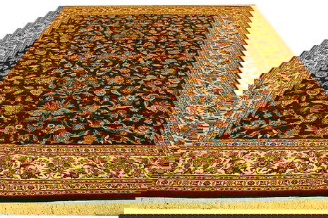 10 x 12 Green Fine 18/18 Quality Pakistani Rug: 10 x 12 Green Fine 18/18 Quality Pakistani Rug Free continental US Shipping Size in Feet: Width: 10 x Length: 12 Size in Inches: Width: 120 in x Length: 144 in Colors: Green Ivory Weave: 100% Handmade