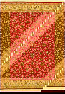 9 x 12 Hi Quality 18/18 Pakistani Rug: 9 x 12 Hi Quality 18/18 Pakistani Rug Free continental US Shipping Size in Feet: Width: 9 x Length: 12 Size in Inches: Width: 108 in x Length: 144 in Colors: Crimson Red Ivory Weave: 100% Handmade Pil